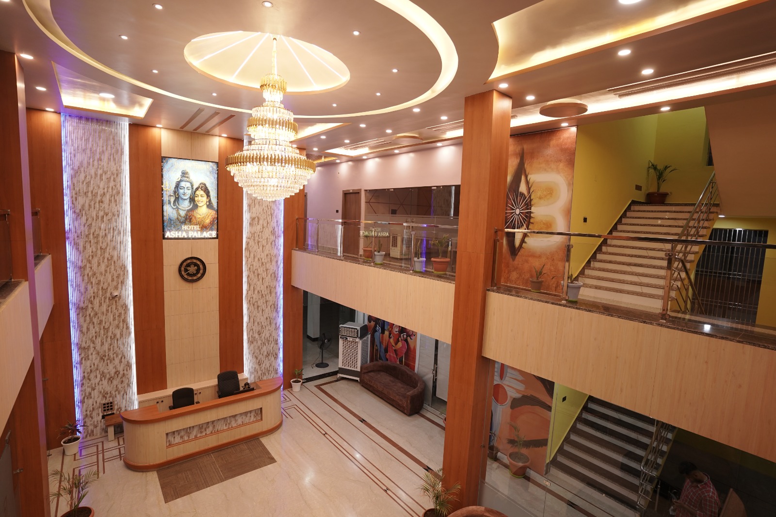 Lobby at Asha Palace, Deoghar