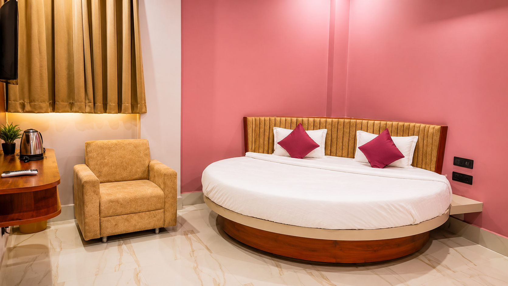 Premium Room seating area at Asha Palace
